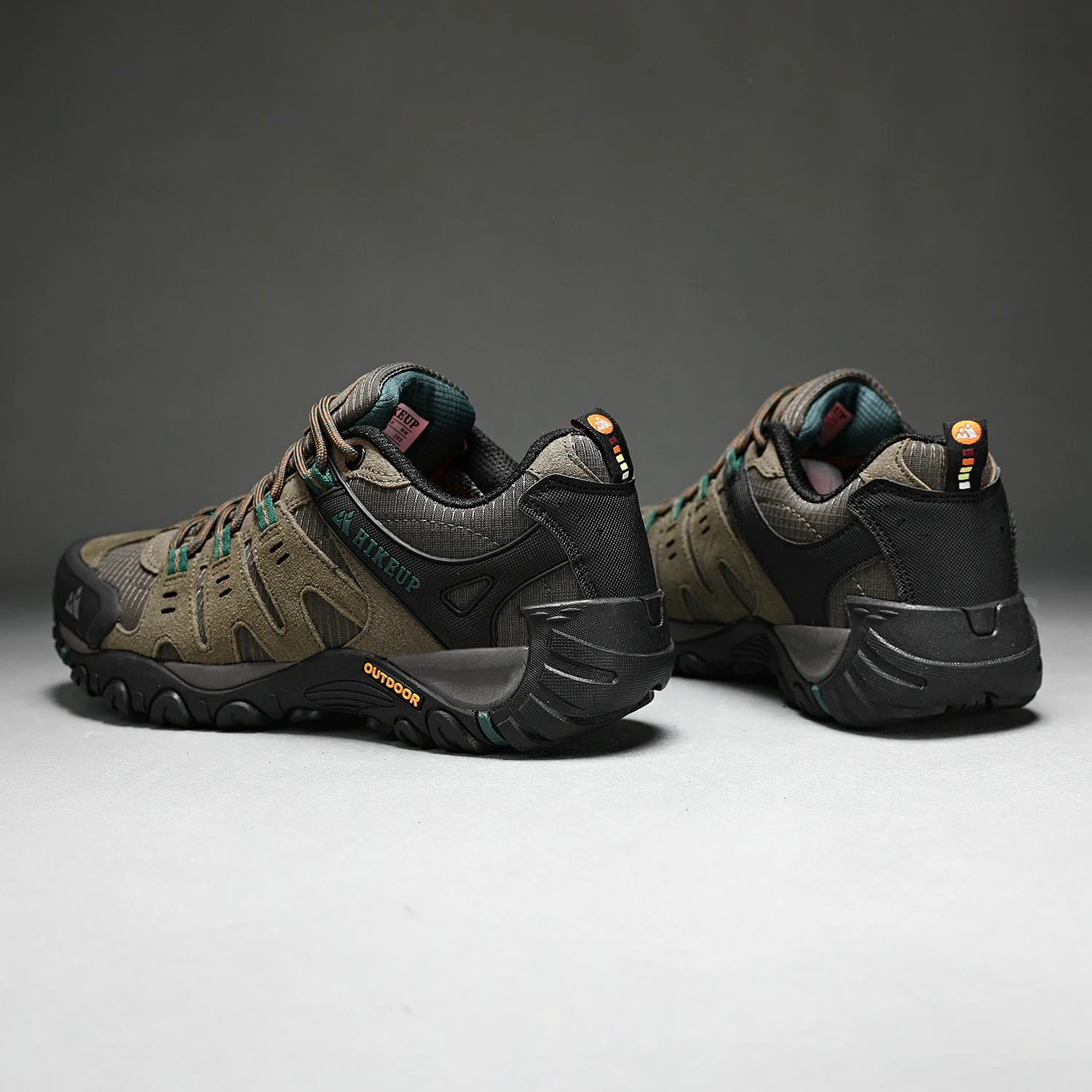 HIKEUP Men's Suede Leather Hiking Shoes – Outdoor Trekking